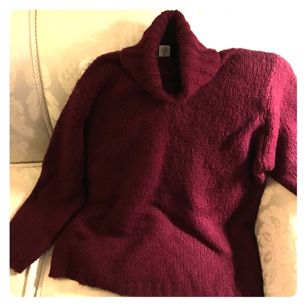 Beautiful Eddie Bauer Cowl neck wool blend sweater